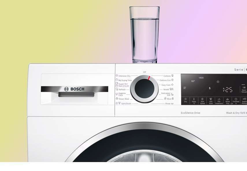 glass on anti vibration bosch washing machine